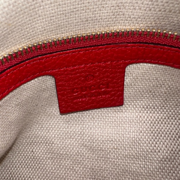 Gucci Soho Convertible Hobo Leather Large Red - Picture 4 of 13